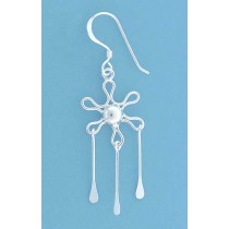 SPC FANCY FLOWER/PADDLES DROP EARRINGS