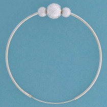 SPC 50x1mm HINGED TOP HOOP/3 LASER BEADS