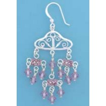 SPC CHANDELIER PURPLE CRYSTAL DROPS    =