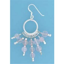 SPC CIRCLE DROP EARRINGS/RQ.BEADS      =