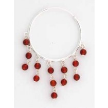 SPC 34mm HOOP/HANGING RED AGATE BEADS