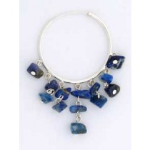 SPC 34mm HOOP/HANGING LAPIS CHIPS