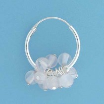 SPC 19mm HOOP WITH ROSE QUARTZ BEADS