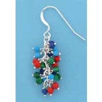 SPC TURQ/ASST.STONE BEADS CLUSTER DROPS=