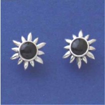 SPC 5mm ROUND ONYX DAISY STUDS