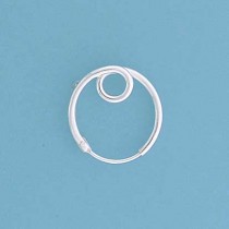 SPC 15mm LOOP-THE-LOOP HOOP EARRINGS   =