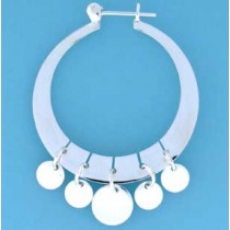 SPC 40mm FLAT CREOLEs WITH HANGING DISCS