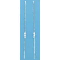SPC 1 STRAND CZ D/C BEAD CHAIN DROPS   =