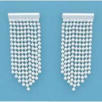 SPC 9 STRAND BEAD CHAIN DROP EARRINGS  =
