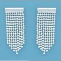 SPC 9 STRAND BEAD CHAIN DROP EARRINGS  =