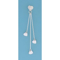 SPC THREE BARS/HEART ENDS DROP STUDS   =