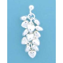 SPC BALL STUD WITH PUFF HEART CLUSTER  =