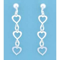 SPC BALL STUD WITH LINKED HEART DROP   =