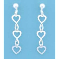 SPC BALL STUD WITH LINKED HEART DROP   =