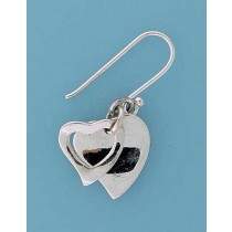 SPC DOUBLE HEART TIF DROP EARRINGS     =