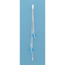 SPC BLUE CRYST./BEAD/BAR CHAIN DROPS   =
