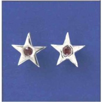SPC 3mm GARNET SET 12mm FLAT STAR STUDS