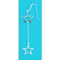 SPC CUTOUT STARS CHAIN DROP EARRINGS   =