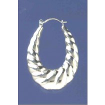 SPC LGE RIBBED CREOLE EARRING