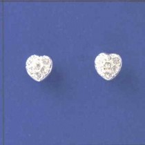 SPC 6mm HEART GLITTER STUDS