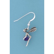 SPC FAIRY DROP EARRING/AMETHYST BALL   =