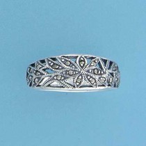 SPC MARCASITE FLOWER RING