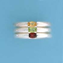 SPC CITRINE/GARNET/PERIDOT 3 RING SET