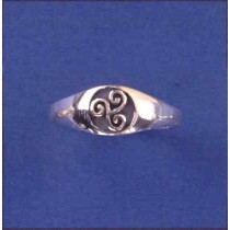 SPC SQUIRLY PATTERN SIGNET RING        =