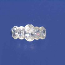 SPC  5 RUBSET OVAL CZ'S RING