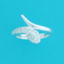 SPC PAVE SET CZ SNAKE RING