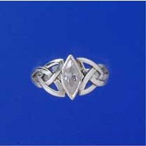 SPC CELTIC SHANK MARQUIS CZ RING