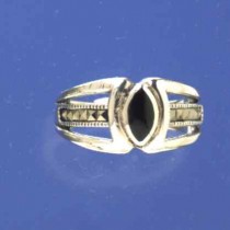 SPC MARQUISE ONYX SPLIT SHANK MARC RING-