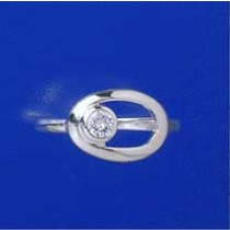 SPC OPEN OVAL TOP CZ DRESS RING