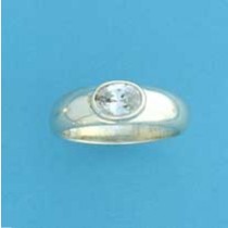 SPC HORIZONTAL SET OVAL CZ D SECT RING