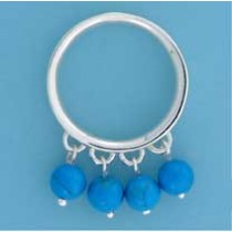 SPC 4mm COURT BAND/HANGING TQ BEADS    =