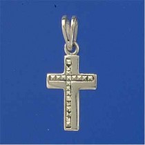 SPC 18x12mm SQ.MARCASITE SET CROSS     =