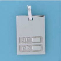 SPC 22x16mm POLISHED STAMPED SQ.TAG    =