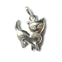 SPC SMALL CAT CHARM WITH CZ EYES