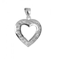 SPC CZ HEART PENDANT