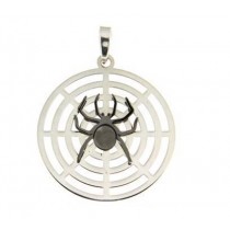 SPC CUTOUT SPIDER IN WEB PENDANT