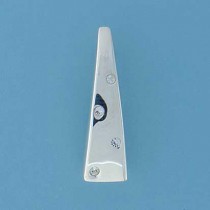 SPC WHITE CRYST.CURVED TRIANGULAR PEND.