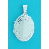 SPC 1/2 ENGRAVED PLAIN OVAL LOCKET