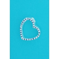 SPC 20mm PURPLE STONE TIF HEART PEND   =