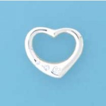 SPC CZ SET 20mm TIF HEART PENDANT      =