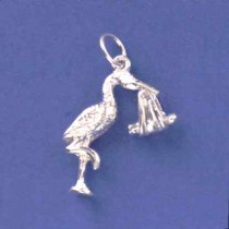 SPC STANDING STORK AND BABY CHARM      =
