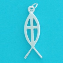SPC 23mm ALPHA SYMBOL WITH CROSS PEND  =