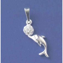 SPC DOLPHIN WITH GLITTER BALL PENDANT  =