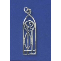 SPC 34x11mm CUTOUT GOTHIC ARCH PENDANT =