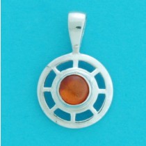 SPC 13mm AMBER SET RM STYLE ROUND PEND.