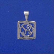 SPC 12mm SQUARE CUTOUT RM STYLE PENDANT=